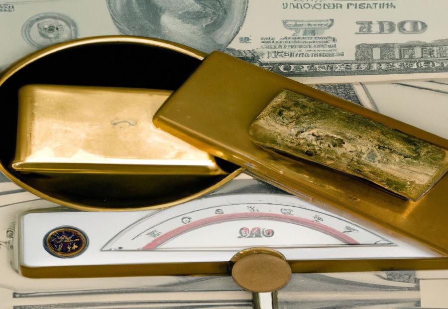 Changes in the price of gold since 1971