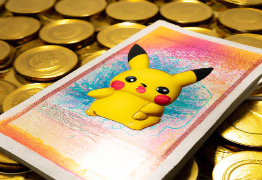 Popular and valuable gold Pikachu cards